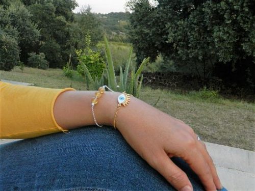 bracelet plexus solaire fin porté