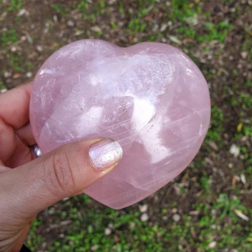 coeur quartz rose