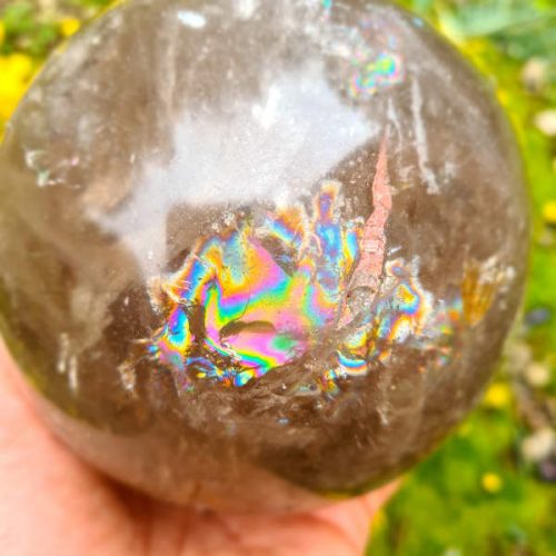 sphère quartz fumé